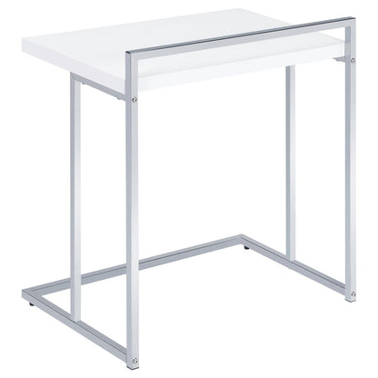 White Rectangular Snack Table - Modern Coffee Table