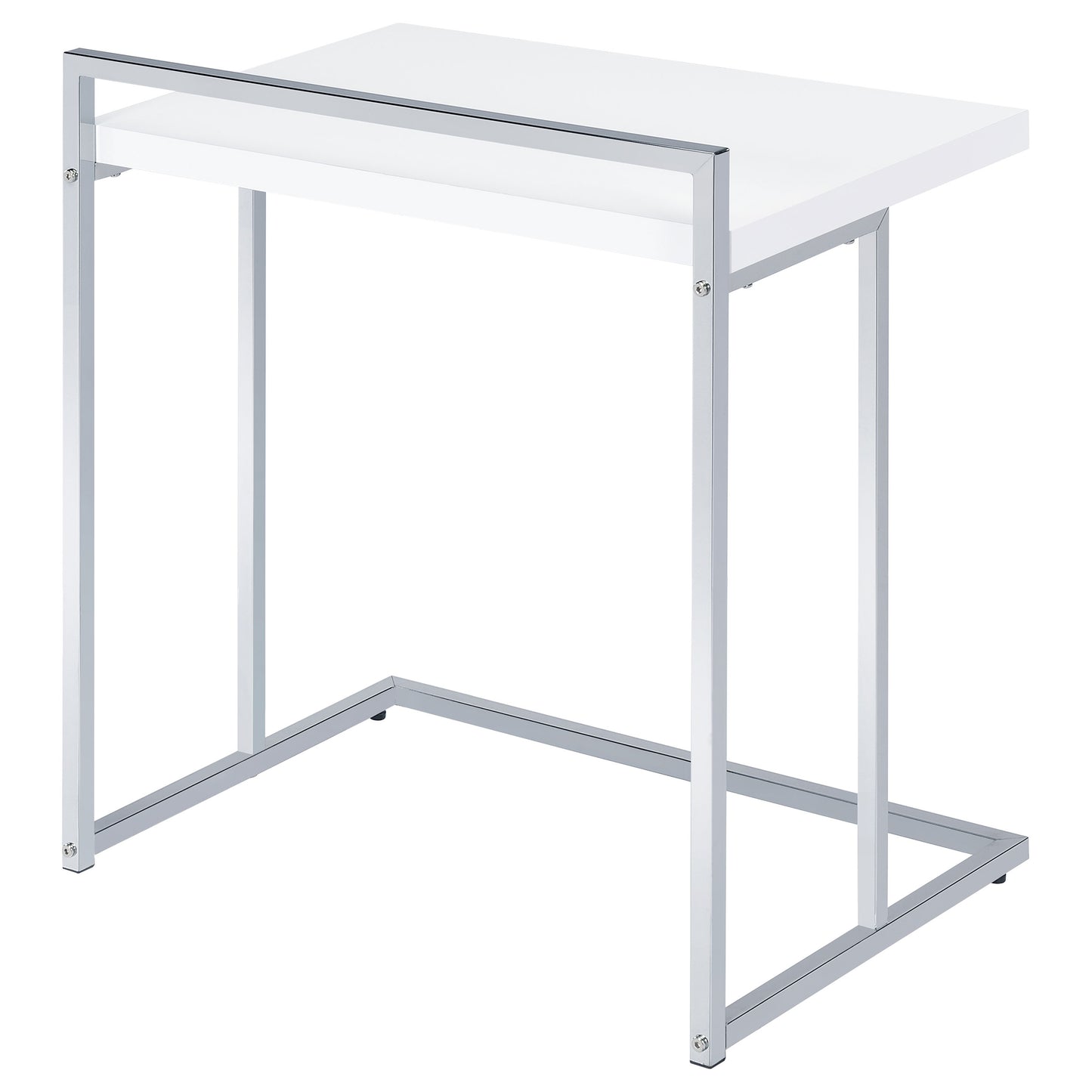 White Rectangular Snack Table - Modern Coffee Table
