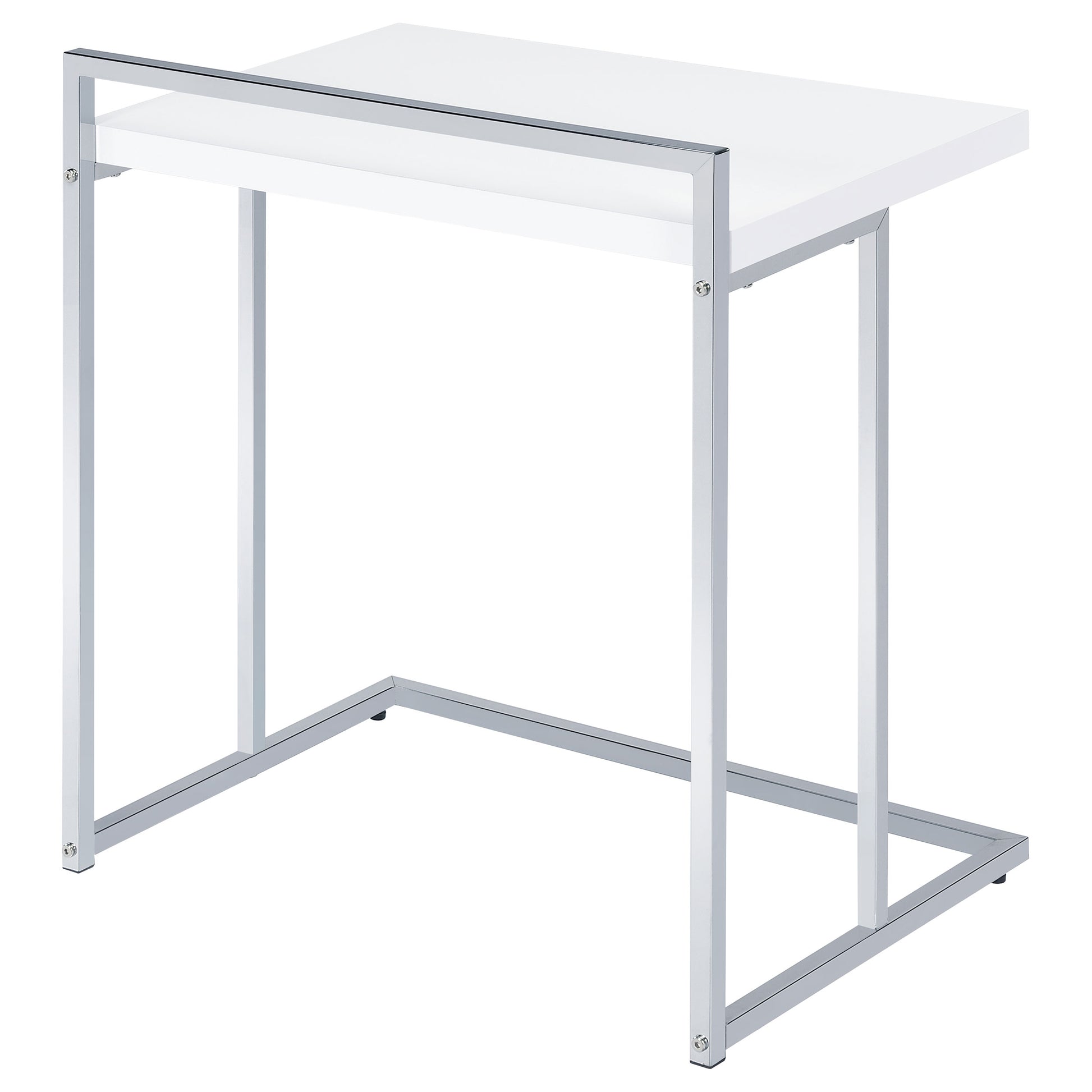 White Rectangular Snack Table - Modern Coffee Table