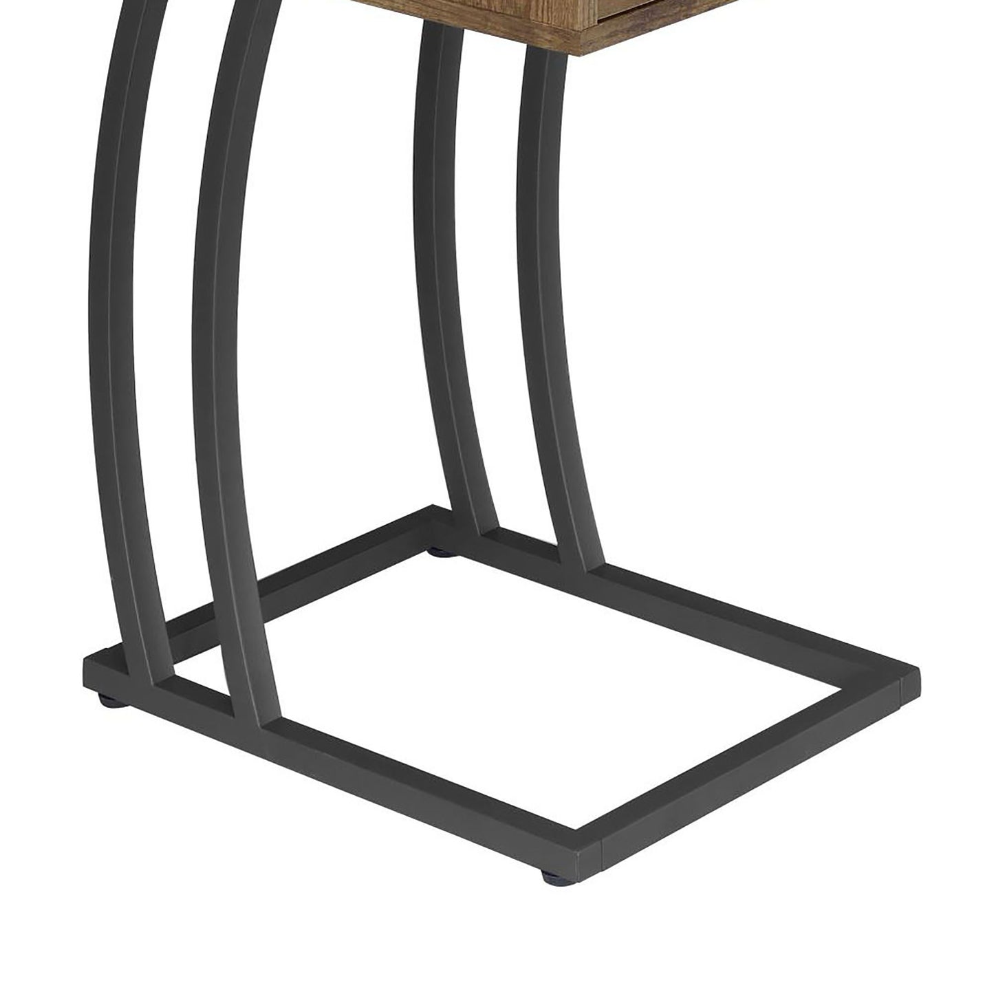 Antique Nutmeg Accent Table - Brown Wood Desk with USB Ports