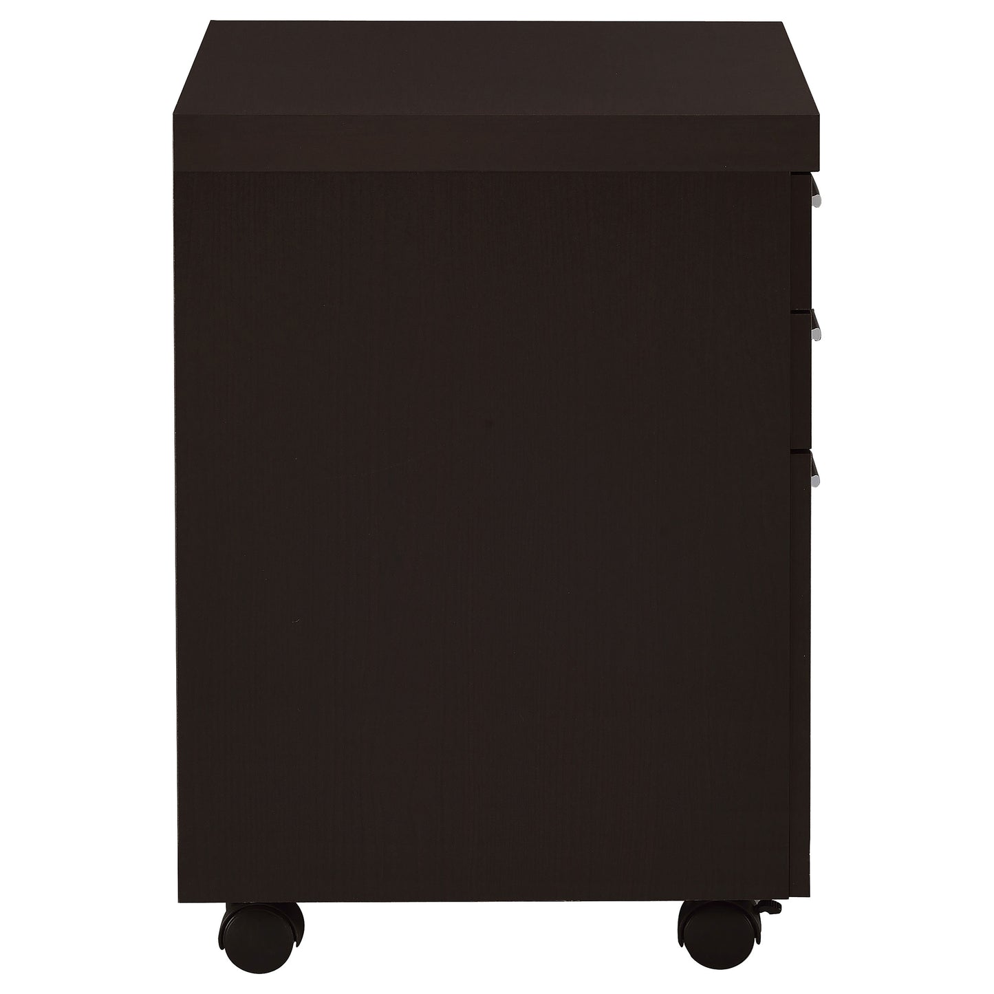 Brown 3-Drawer Mobile Filing Cabinet - Office Storage