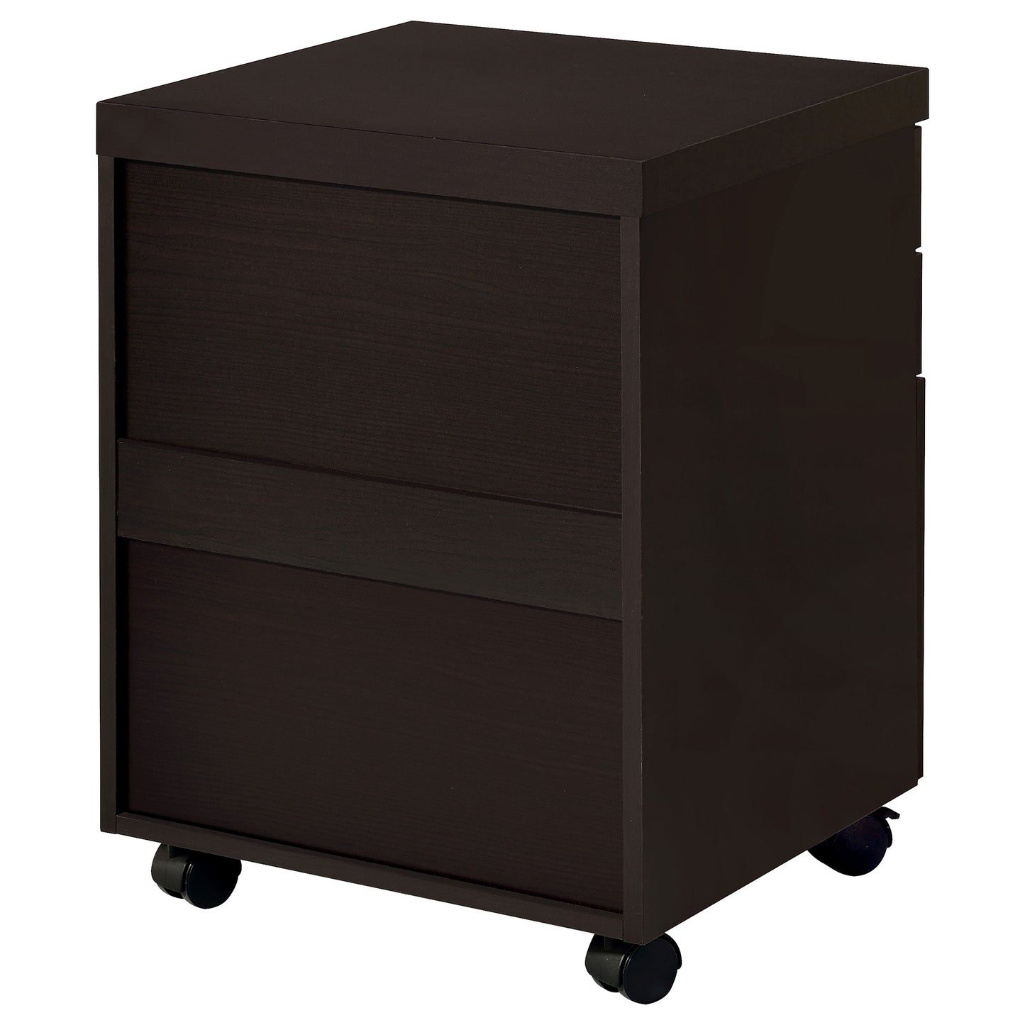 Brown 3-Drawer Mobile Filing Cabinet - Office Storage