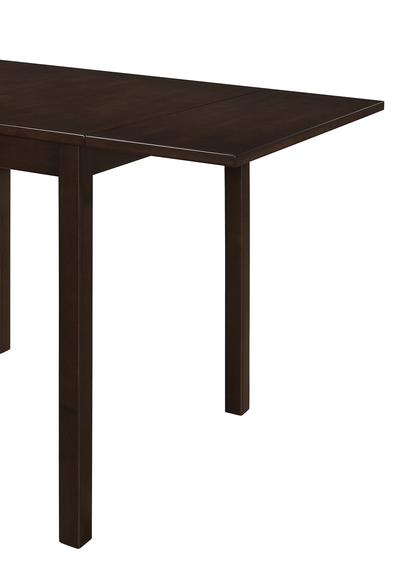 Square Wood Dining Table with Foldable Extension for Kitchen Nooks for Living Room
