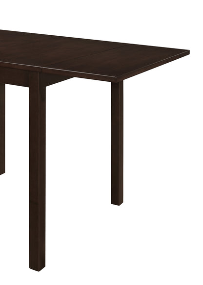 Square Wood Dining Table with Foldable Extension for Kitchen Nooks for Living Room