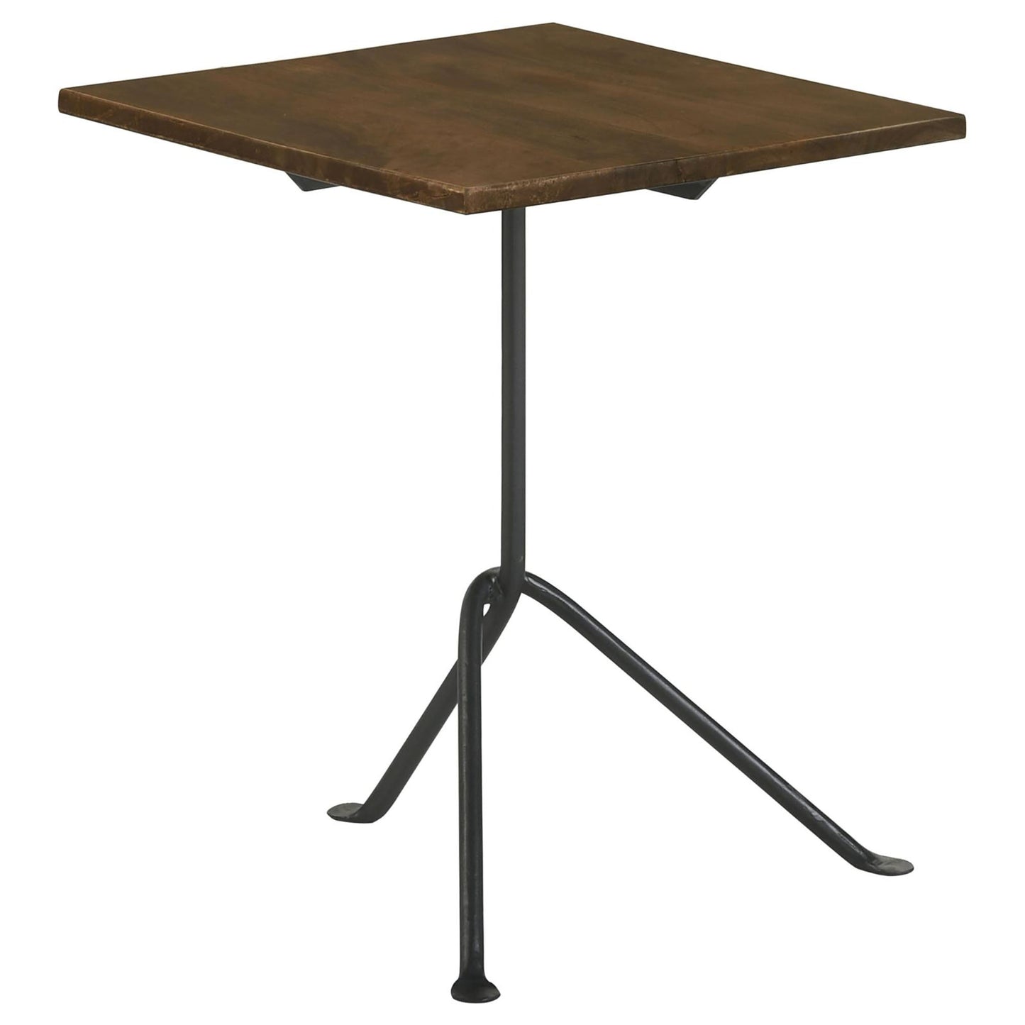 Dark Brown Mango Wood Accent Table - Tripod Style