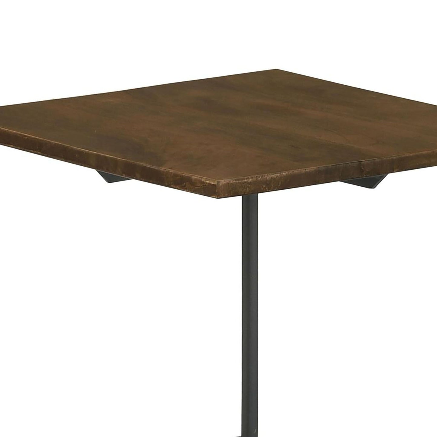 Dark Brown Mango Wood Accent Table - Tripod Style