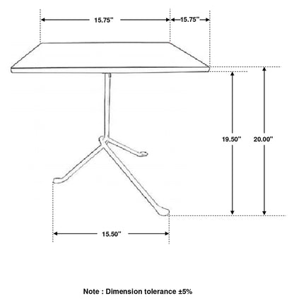 Dark Brown Mango Wood Accent Table - Tripod Style
