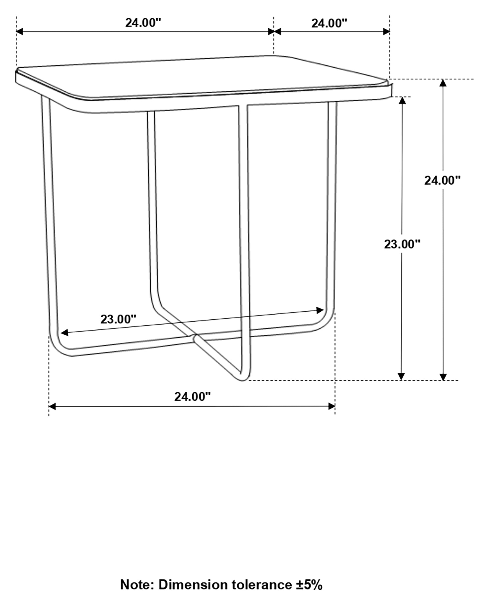 Travertine & Black Accent Table - Modern Stone Desk for Living Room