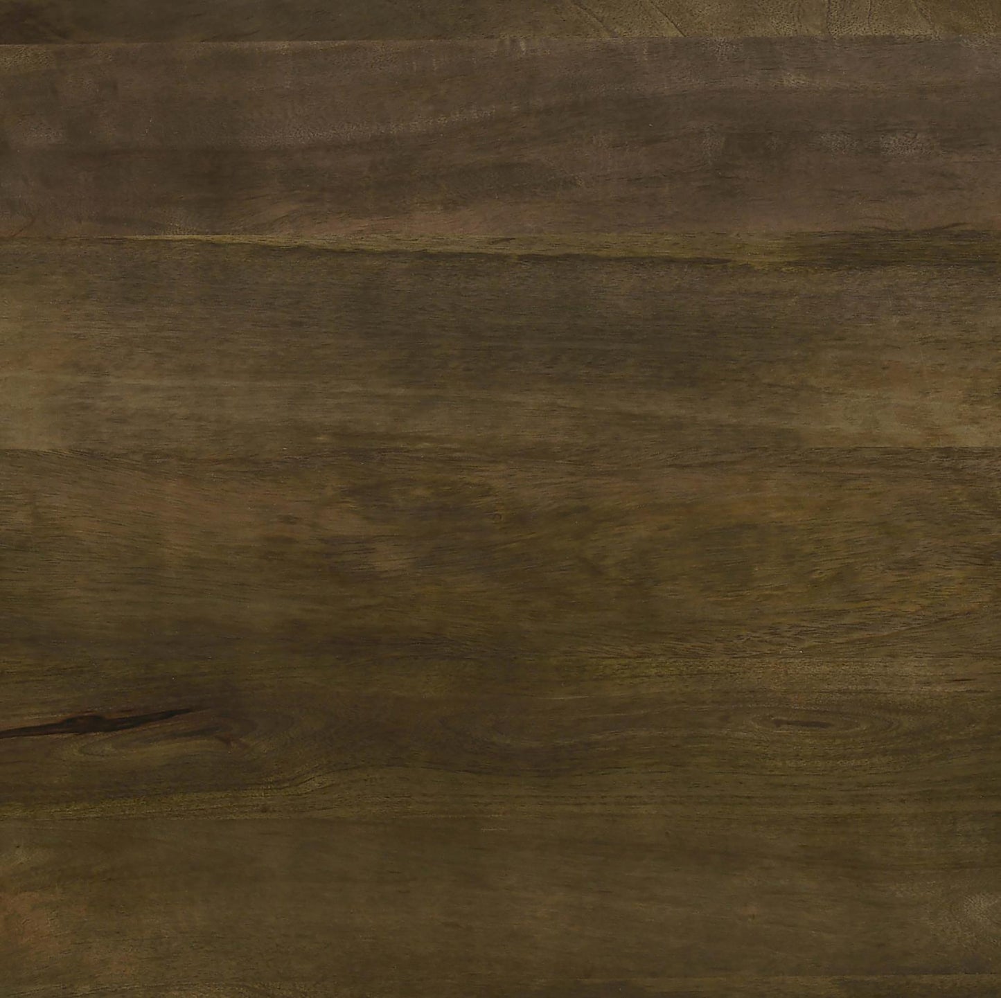 Round Mango Wood Accent Table - Brown & Gunmetal for Living Room
