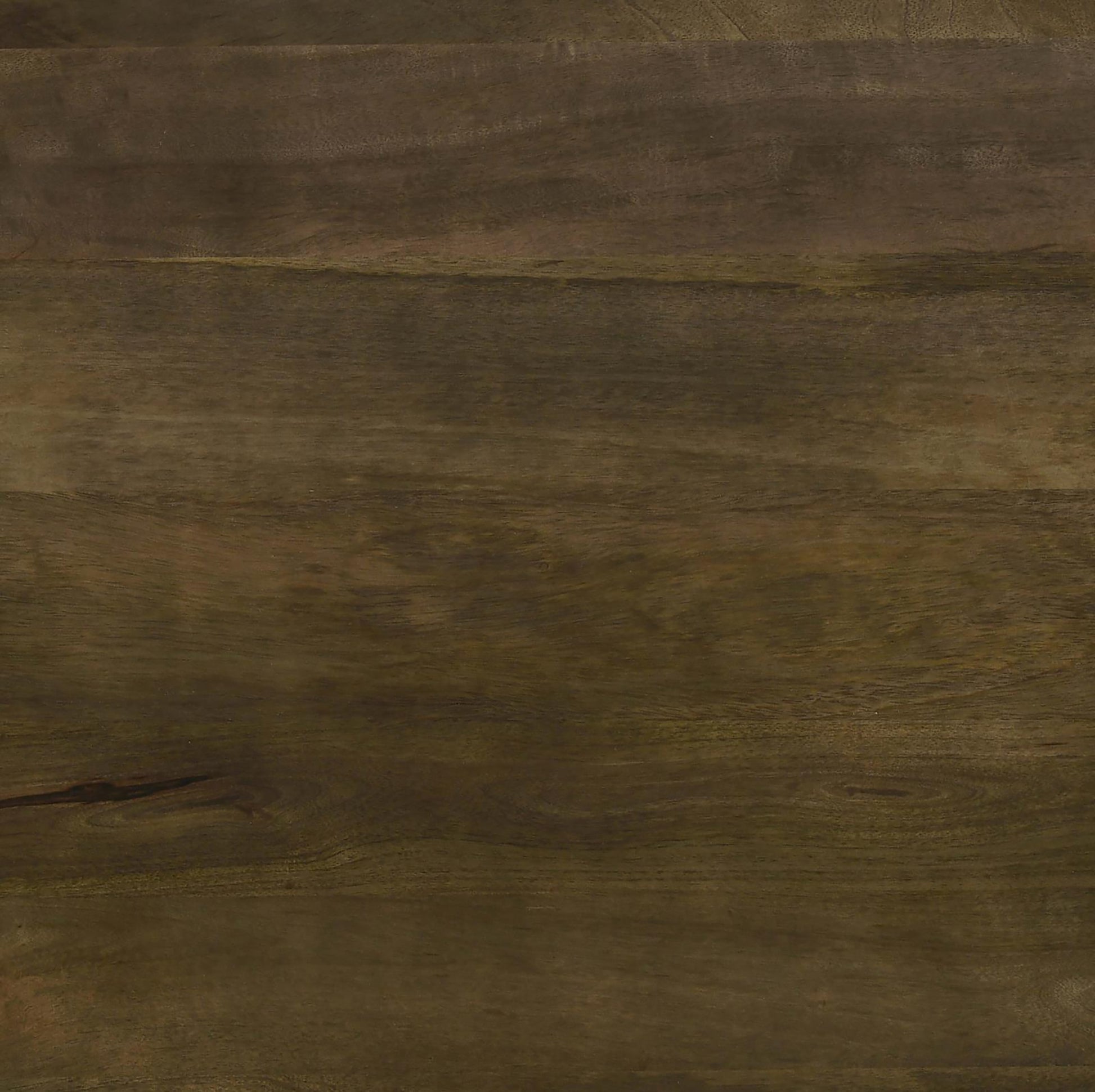 Round Mango Wood Accent Table - Brown & Gunmetal for Living Room