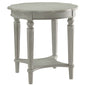 Antique Slate End Table with Bottom Shelf