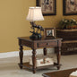 Walnut 1-Drawer End Table with Shelf