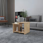 Natural Oak Coffee Table with Open Storage