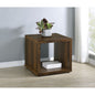Flint Dark Pine Square Engineered Wood Side End Table