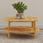 Isbell Maple Brown Round Solid Wood Coffee Table