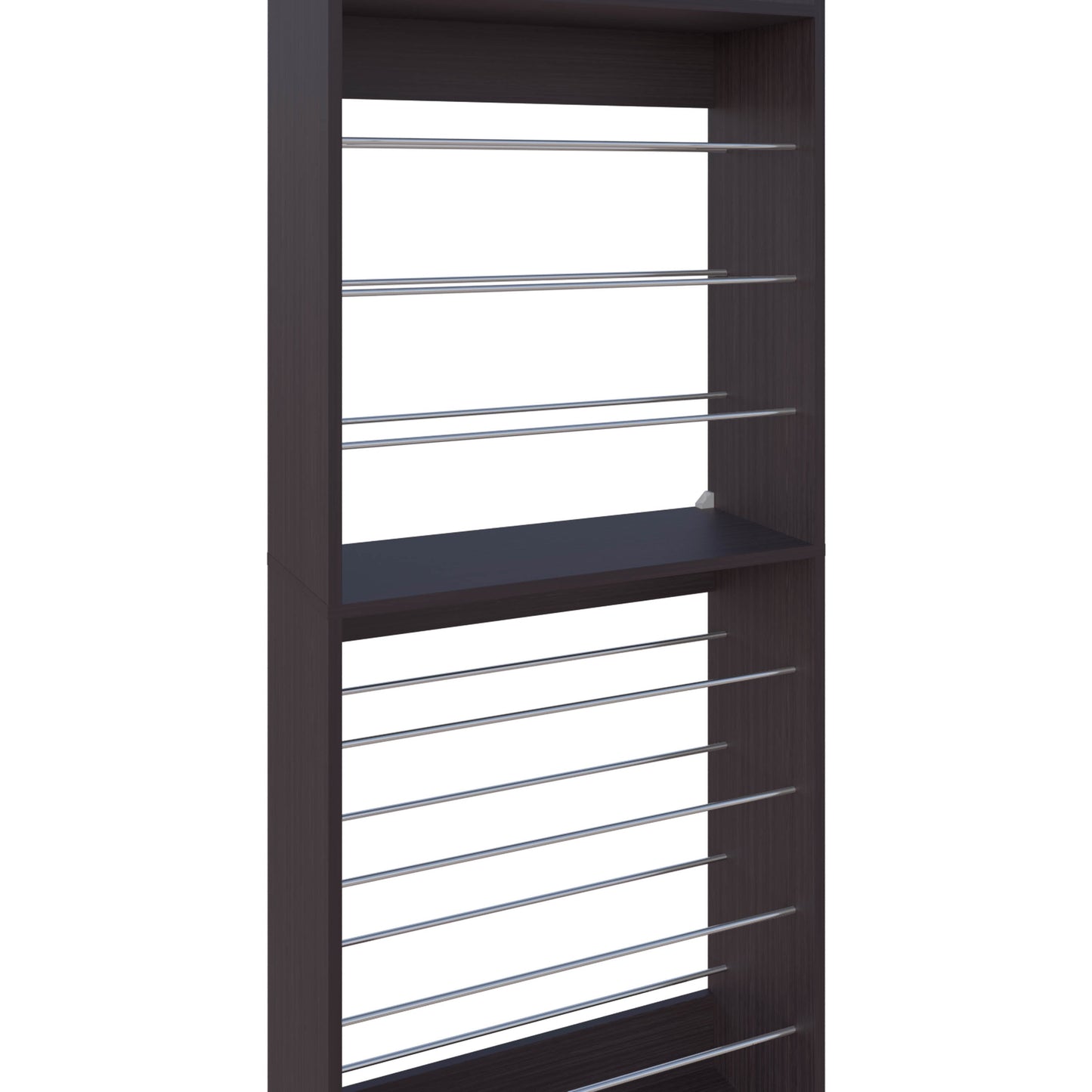 Brown Wengue Tall Shelving Unit - 9 Shelves for Living Room