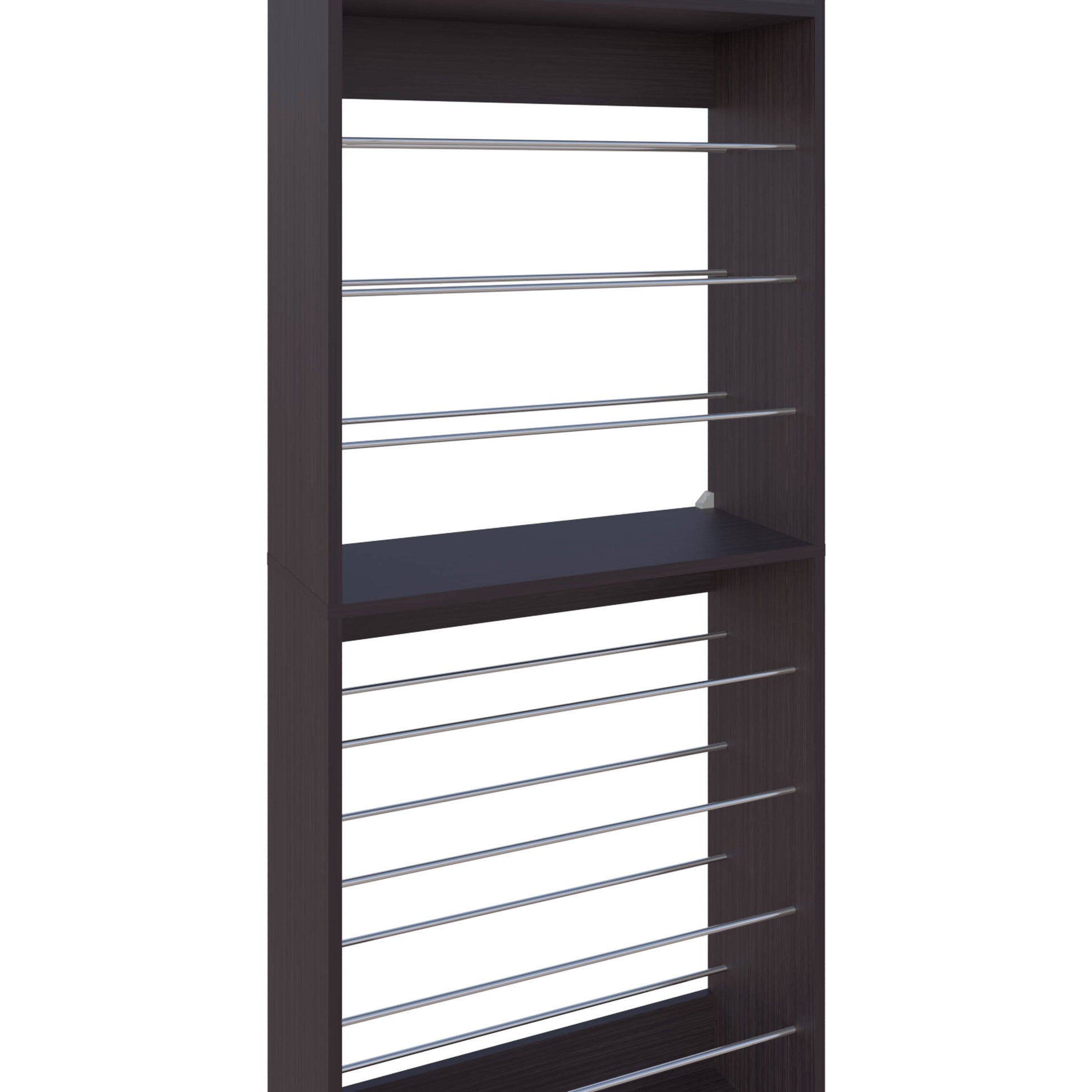 Brown Wengue Tall Shelving Unit - 9 Shelves for Living Room