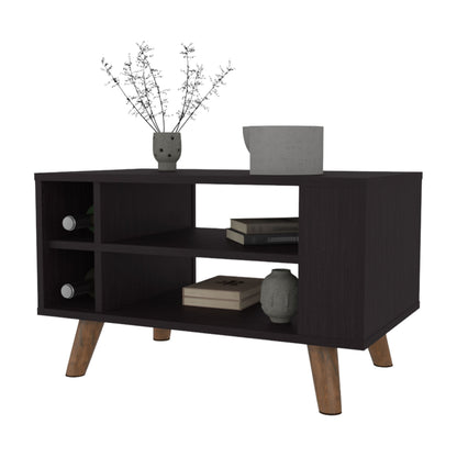 Brown Wengue Coffee Table with Storage for Living Room