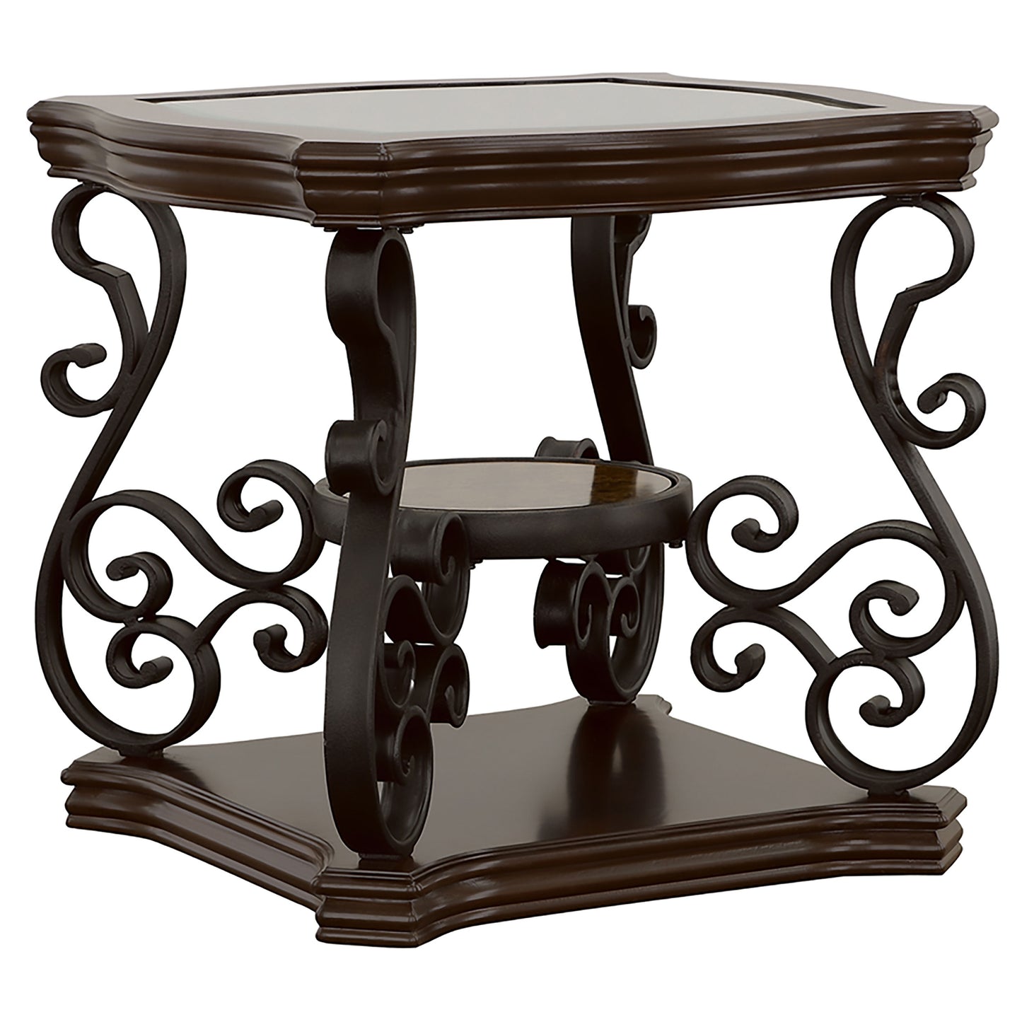 Bianca Merlot End Table - Brown Solid Wood Storage
