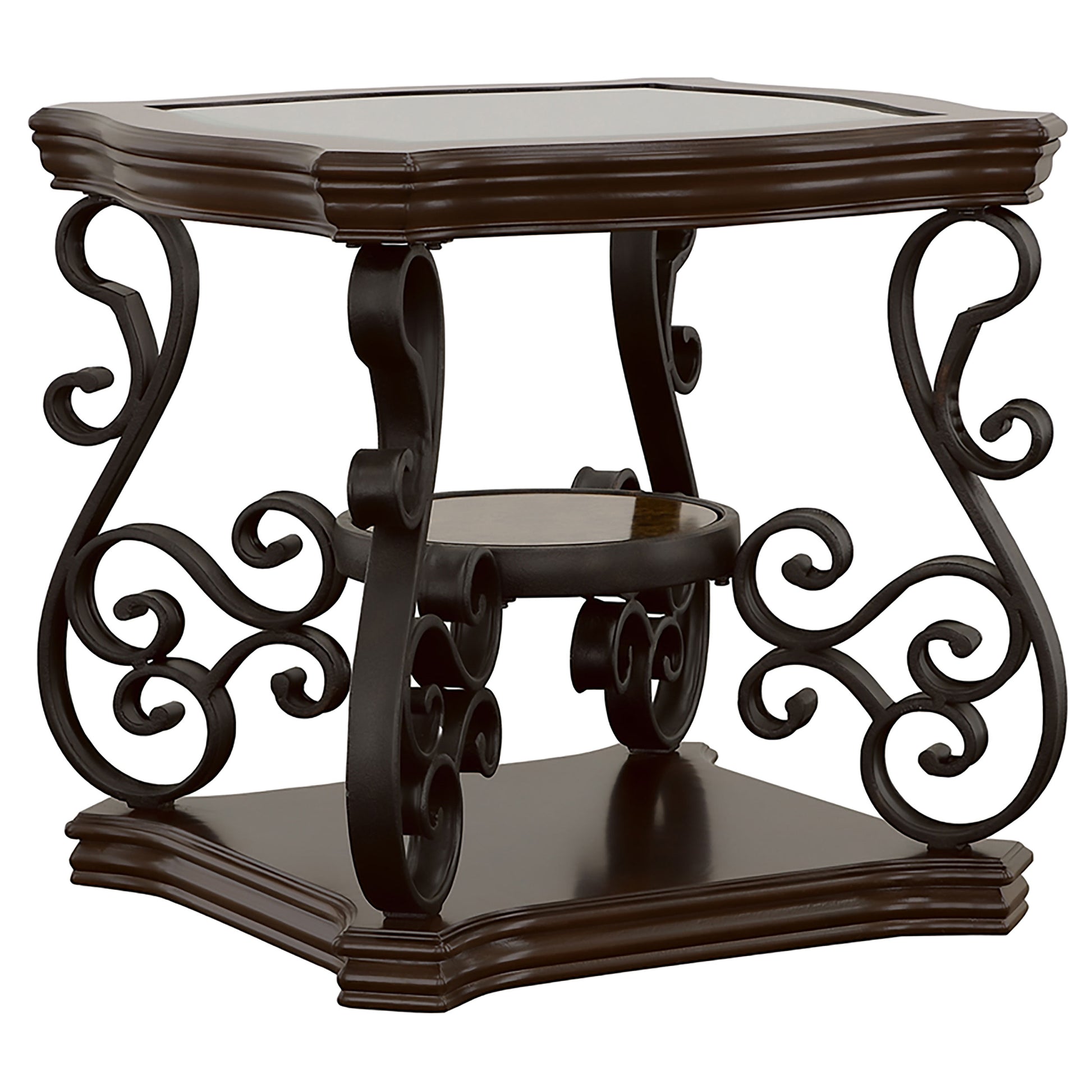Bianca Merlot End Table - Brown Solid Wood Storage