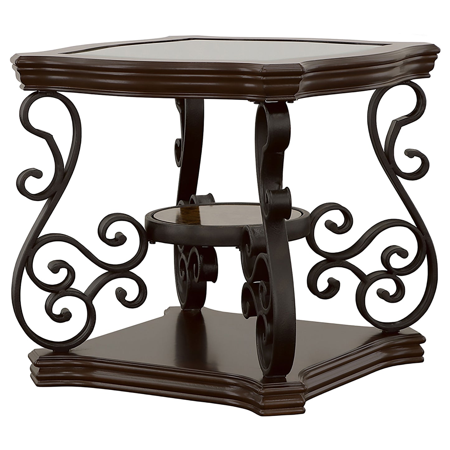 Bianca Merlot End Table - Brown Solid Wood Storage