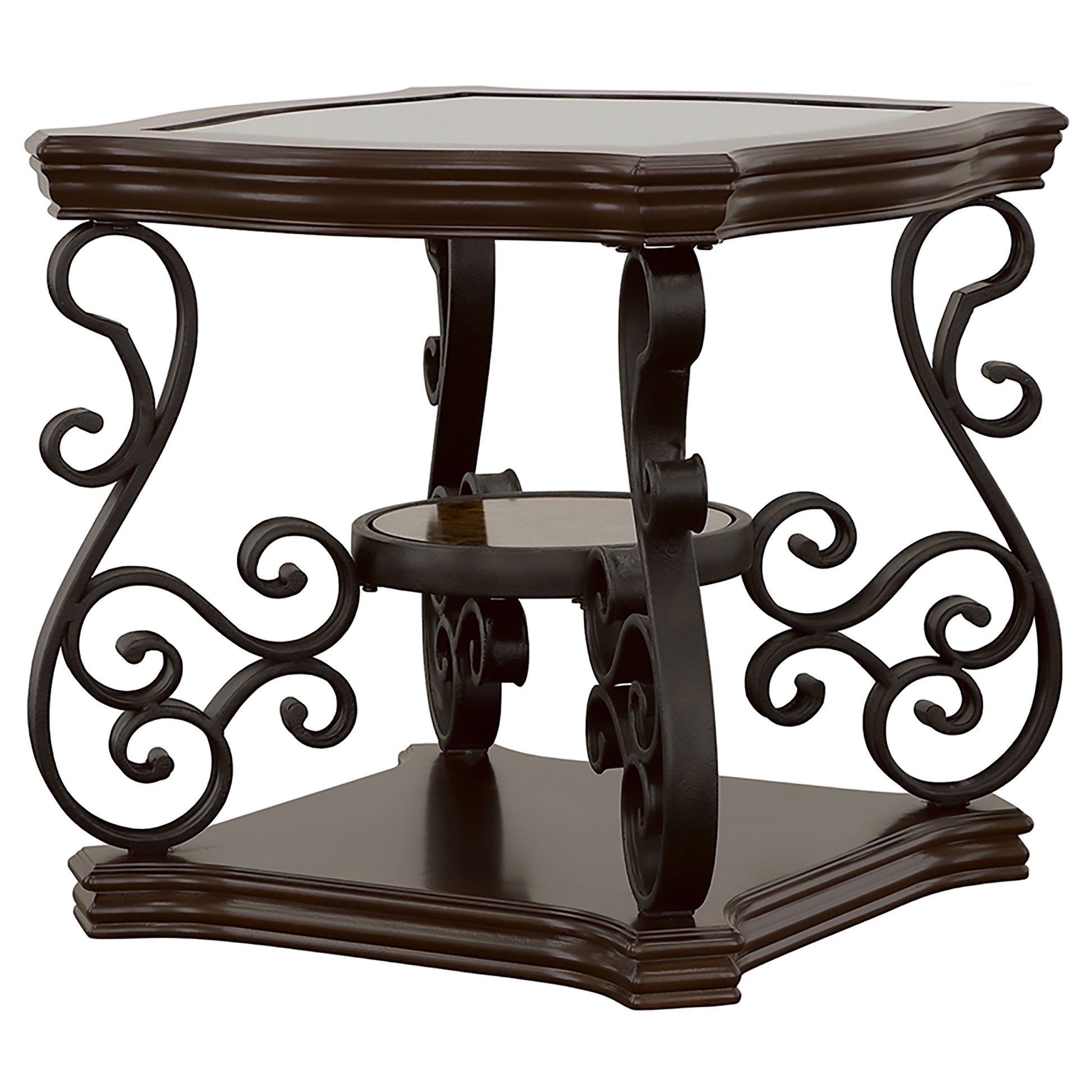 Bianca Merlot End Table - Brown Solid Wood Storage