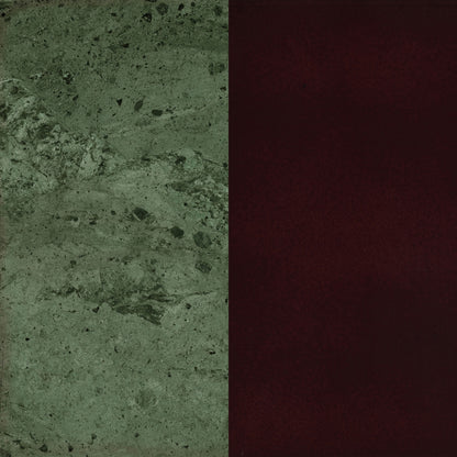 Elna Merlot Side Table - Rich Brown & Green Accent
