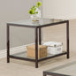 Weston Black Nickel 1-Shelf Glass Top Side End Table