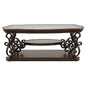 Bianca Merlot 2-Shelf Glass Top Coffee Table