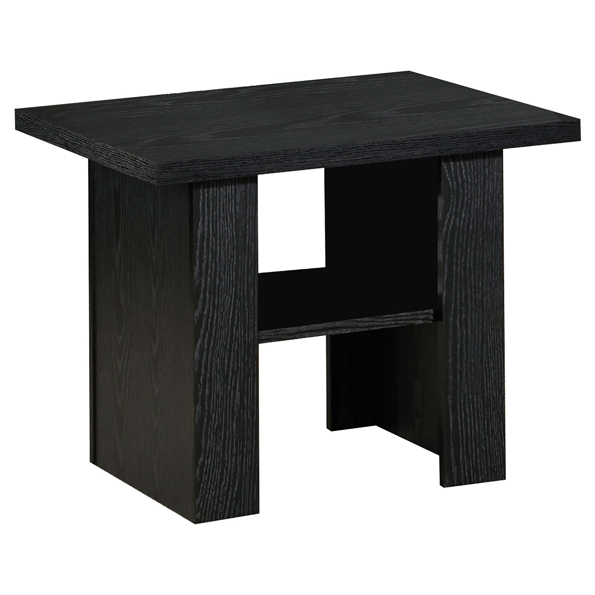 Salton Black Oak Coffee Table Set - 3 Piece Storage
