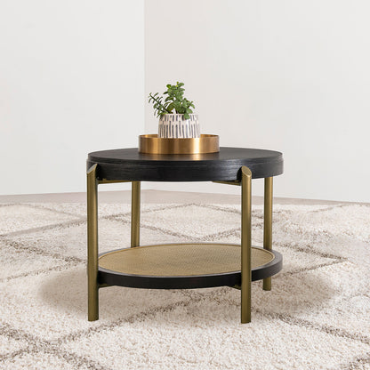 Benson Black Round End Table
