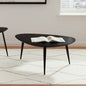 Xander Black Triangular Solid Wood Coffee Table