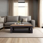 Wenge and Natural Oak Rectangular Coffee Table with Lower Shelf