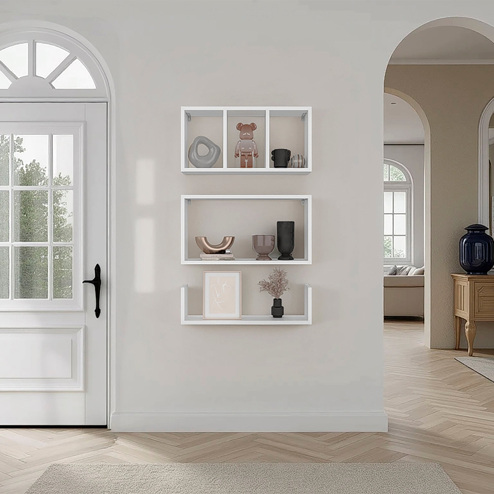 White Wall Mounted Floating Shelves