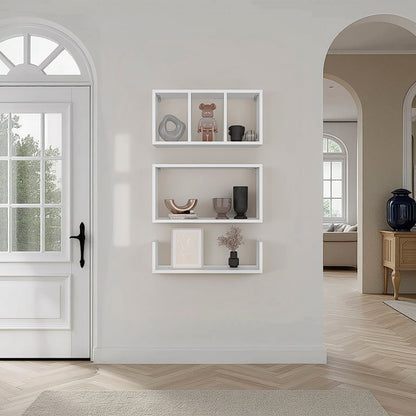 White Wall Mounted Floating Shelves
