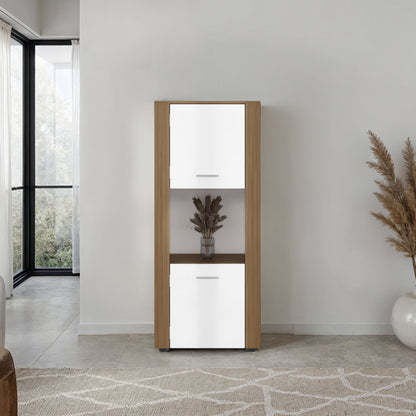 Natural Oak Vertical Storage Cabinet