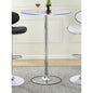 Indra Chrome Glass Top LED Bistro Bar Table