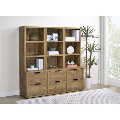 Geary Mango 3-piece Wall Unit Bookcase Set with USB