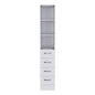 Vanguard Linen Cabinet - White, 3 Shelves, 4 Drawers - Office Storage