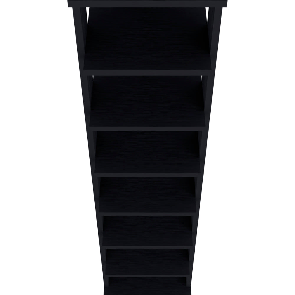 Odesto 8-Tier Vertical Shoe Rack - Black, Narrow Storage Tower for Living Room
