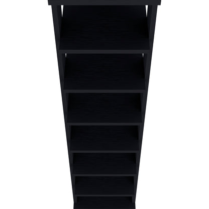 Odesto 8-Tier Vertical Shoe Rack - Black, Narrow Storage Tower for Living Room