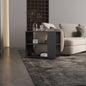 Garden 19,7" High Side Table , End Table, Sofa Table with Two Shelves Black