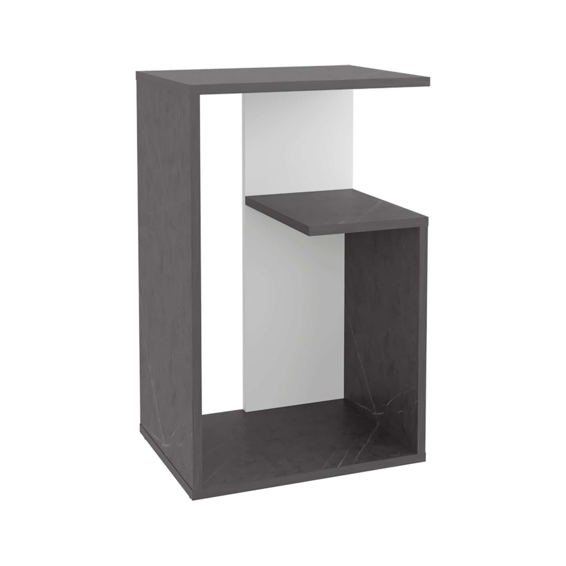 Multicolor MDF End Table - 25 Inch Rectangular Side Table for Living Room