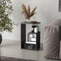Everet 25" High 3-Tier Open Shelf Side Table, Onix - White