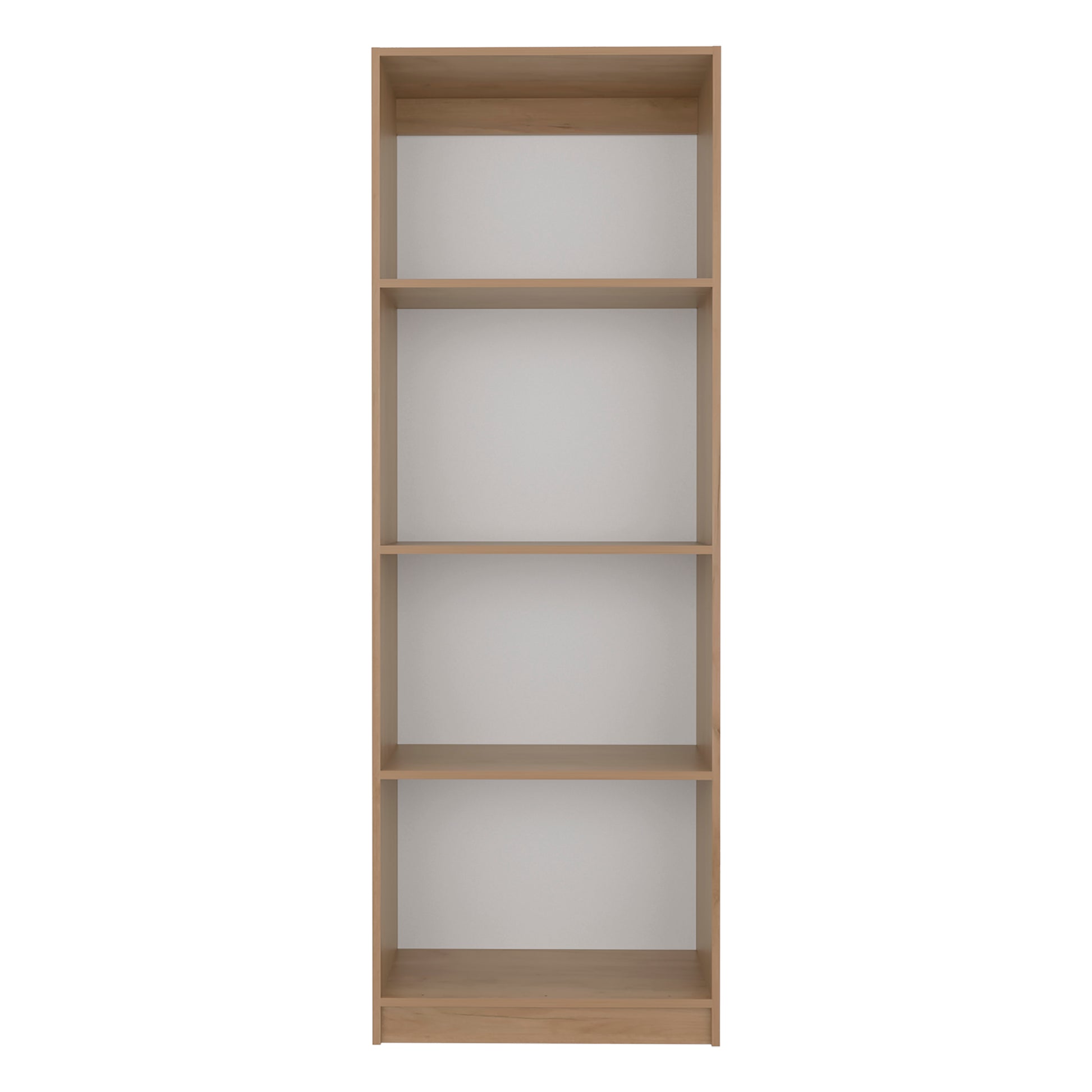 Beige 5-Shelf Bookcase - Modern Display Unit