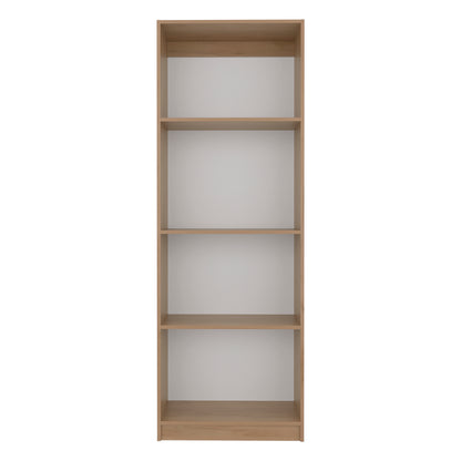 Beige 5-Shelf Bookcase - Modern Display Unit