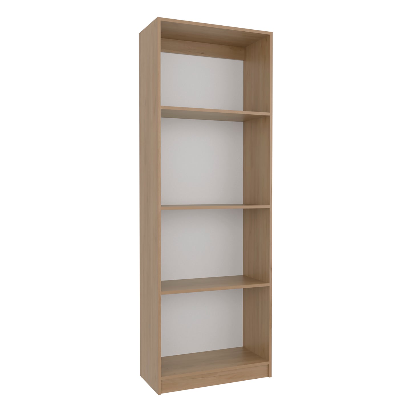 Beige 5-Shelf Bookcase - Modern Display Unit