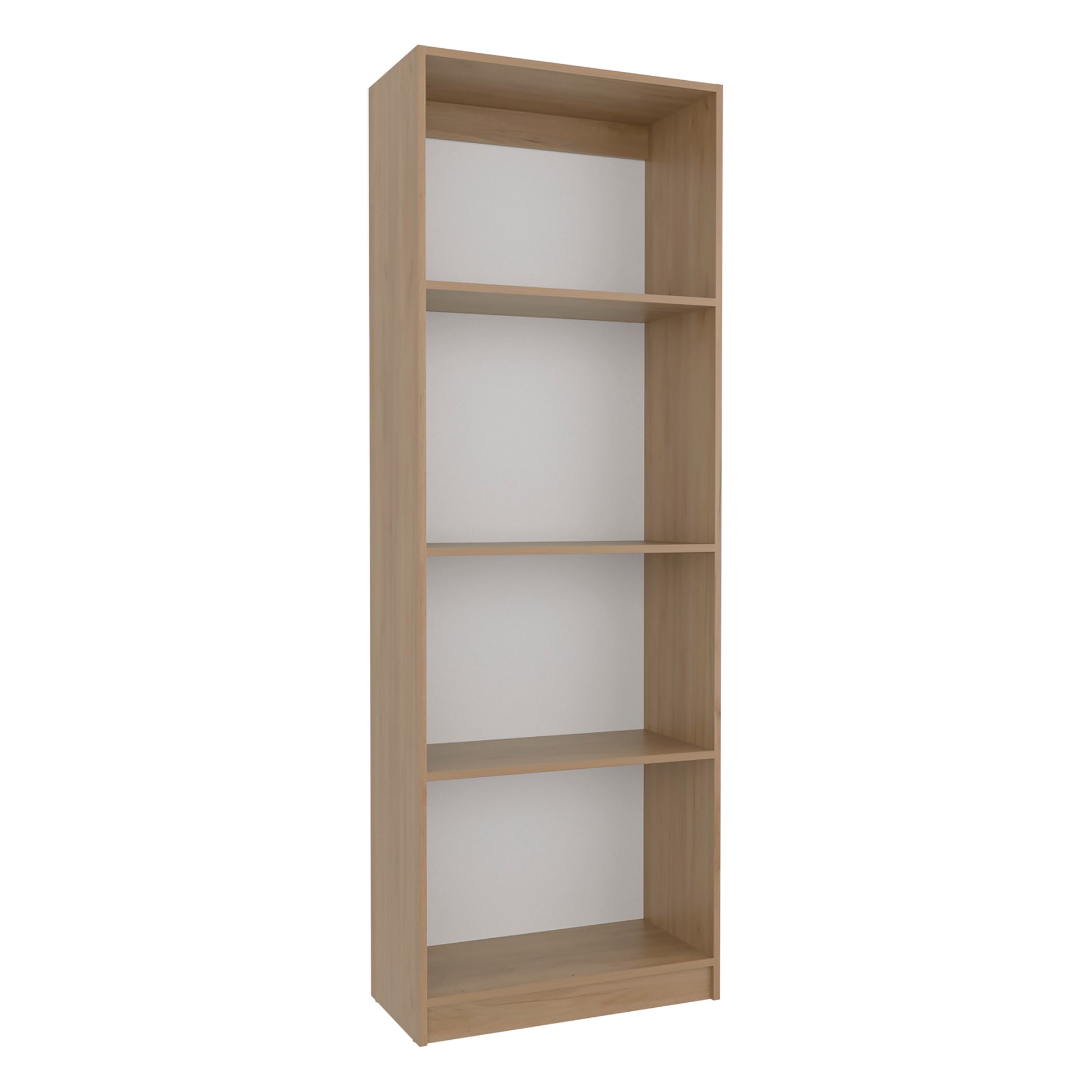 Beige 5-Shelf Bookcase - Modern Display Unit