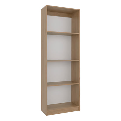 Beige 5-Shelf Bookcase - Modern Display Unit