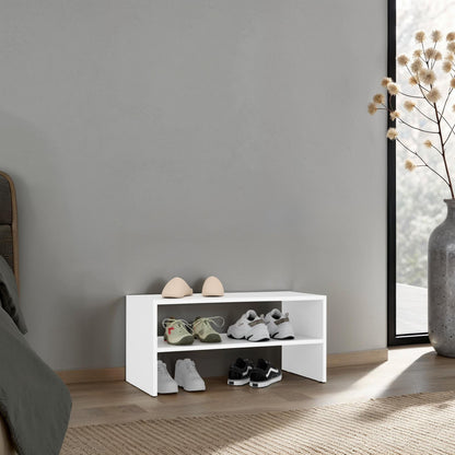 Silpa Small Shoe Rack with Three Open Shelves, Compact Modern Shoe Organizer for Entryway or Closet